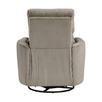 Braidy Corduroy Swivel Glider Manual Reclining Chair