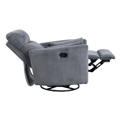 Braidy Corduroy Swivel Glider Manual Reclining Chair
