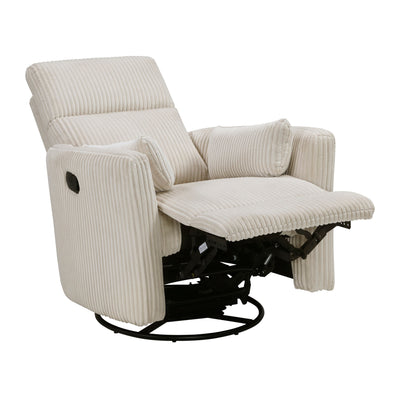 Braidy Corduroy Swivel Glider Manual Reclining Chair