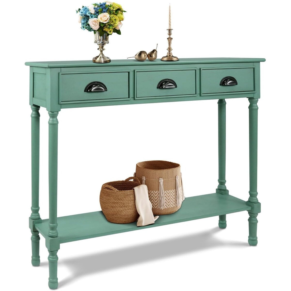 Burlington Wood 3-drawer Console Hallway Table