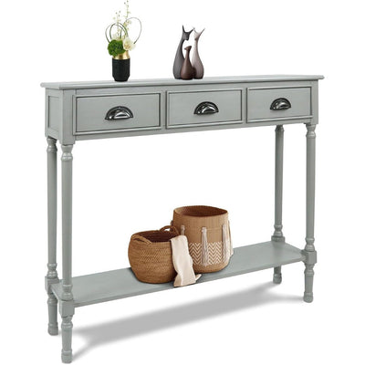 Burlington Wood 3-drawer Console Hallway Table