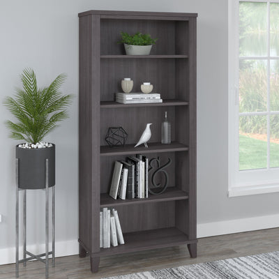 Bush Furniture Somerset Tall 5 Shelf Bookcase with Adjustable Shelves
