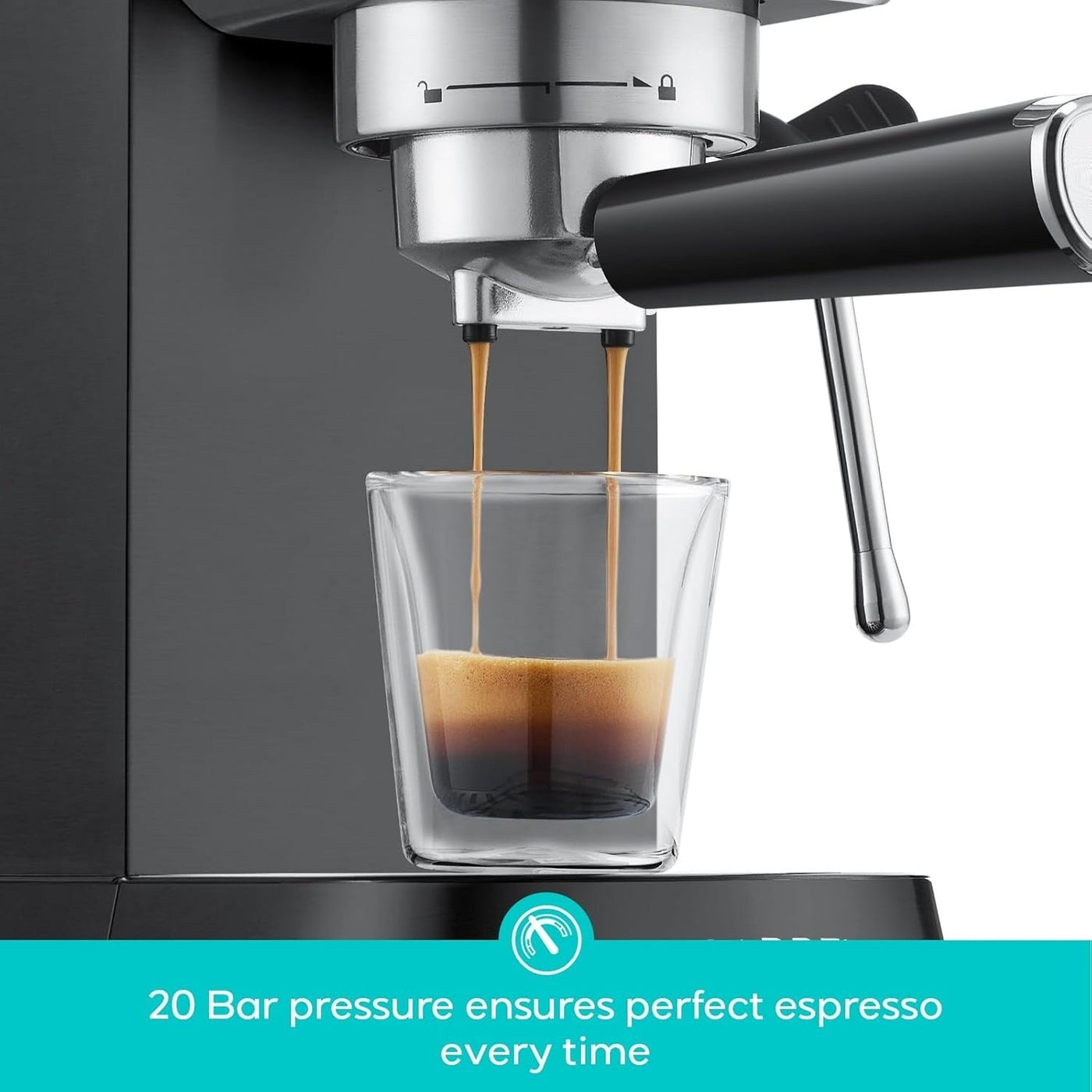 CASABREWS CM5418 Espresso Machine 20 Bar with Milk Frothing Steam Wand