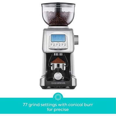 CASABREWS Tornado Electric Coffee Grinder Conical Burr Silver - N/A