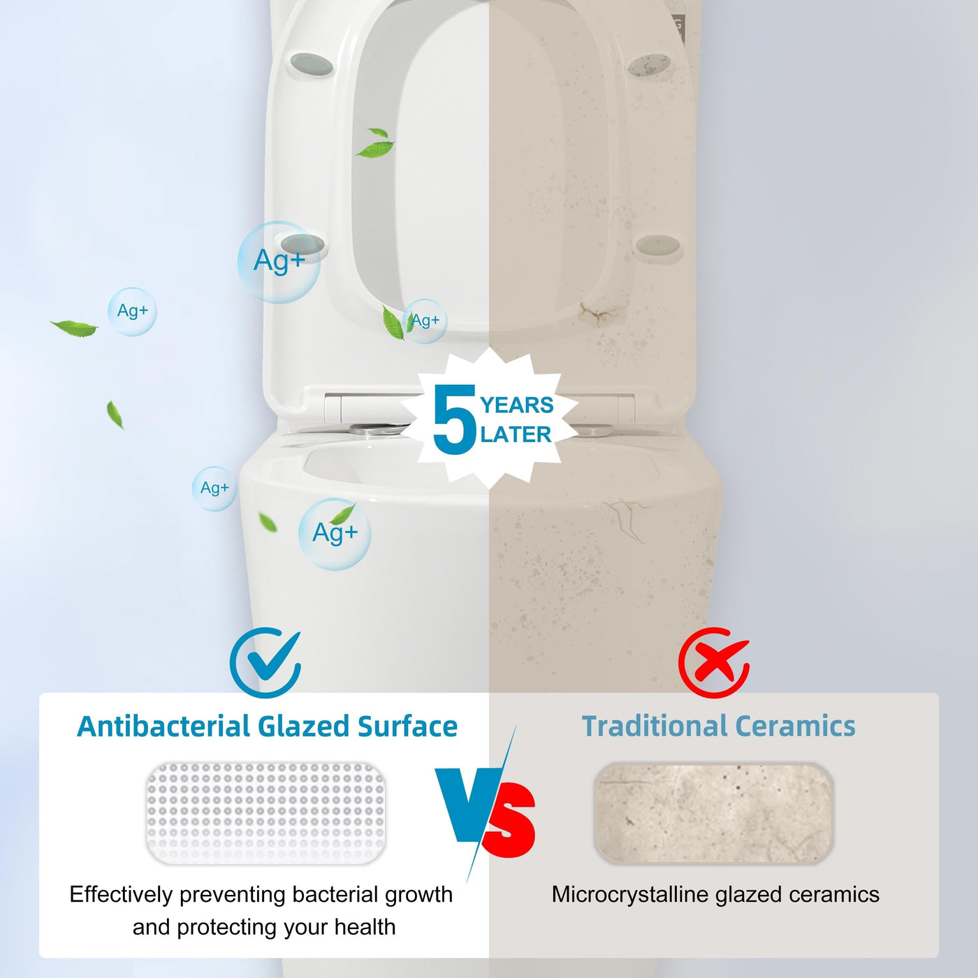 CB HOME 24'' Small Compact One Piece Toilet, Dual Flush Modern Siphon Short Toilet with Soft Closing Seat,16.5''Comfort Height