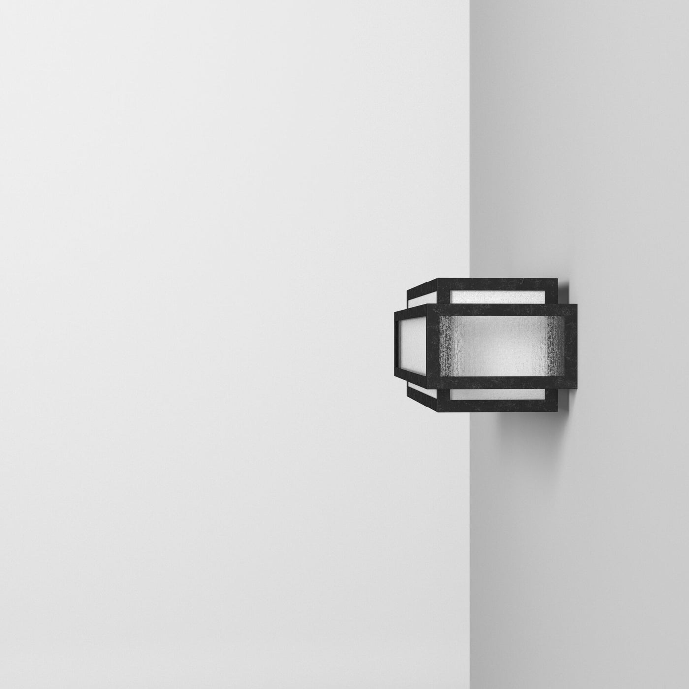 Lavery Camden Square Aged Charcoal & Seeded Glass 3 Light Bath Bar