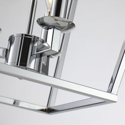 Candle Style Lantern Pendant Stairway or Kitchen Island Open Cage Chandelier - N/A