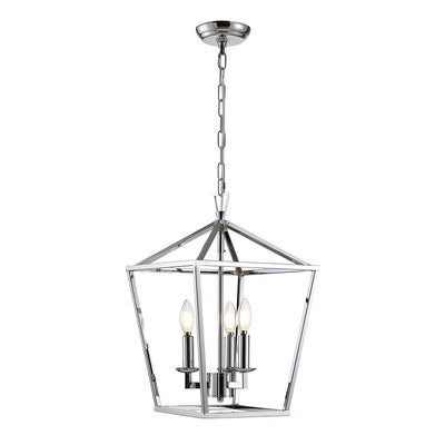 Candle Style Lantern Pendant Stairway or Kitchen Island Open Cage Chandelier - N/A