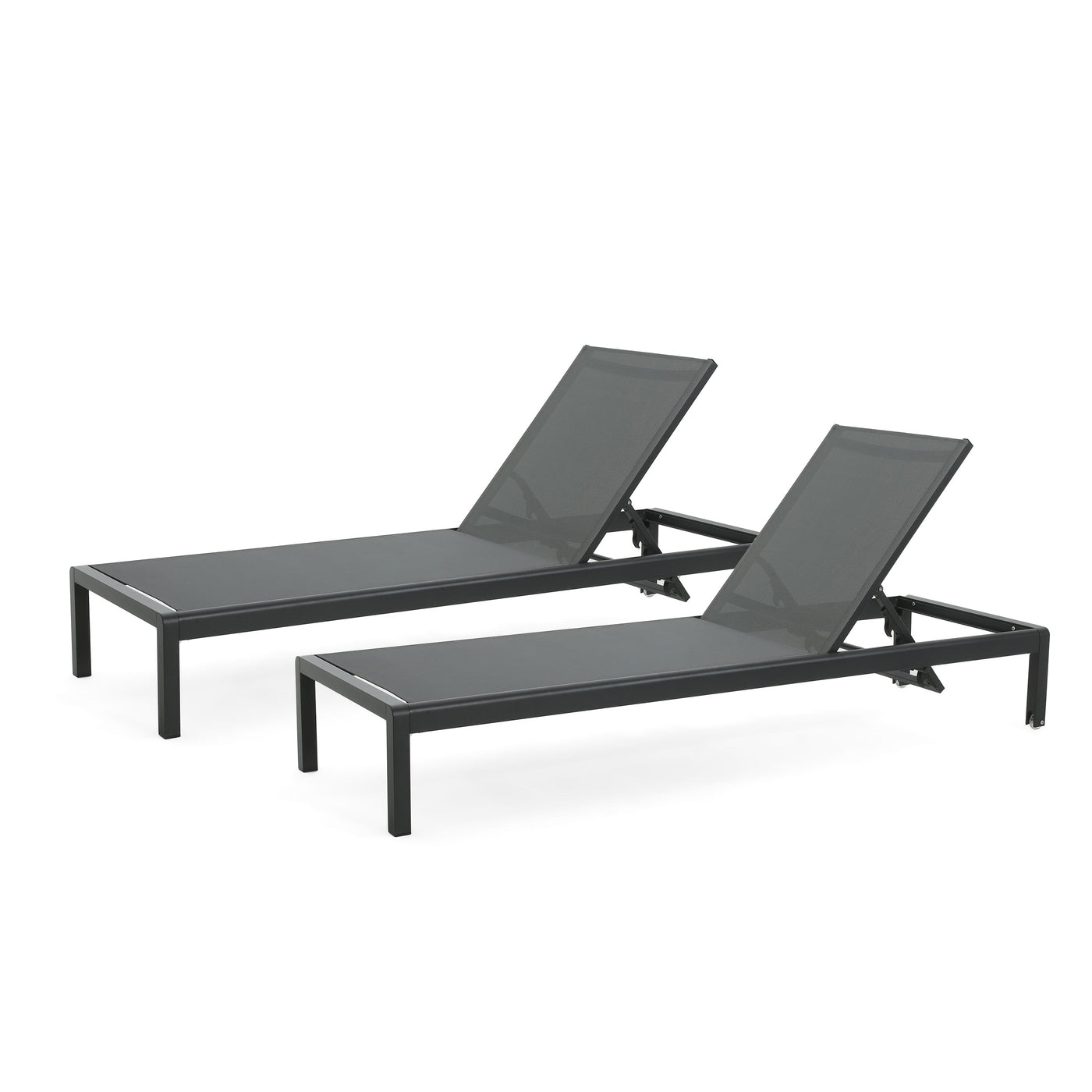 Cape Coral Outdoor Aluminum Chaise Lounge (Set of 2) by Christopher Knight Home - 77.56 D x 25.20 W x 11.80 H