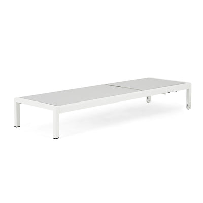 Cape Coral Outdoor Aluminum Chaise Lounge (Set of 2) by Christopher Knight Home - 77.56 D x 25.20 W x 11.80 H