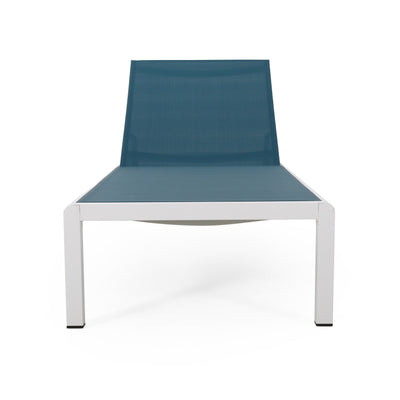 Cape Coral Outdoor Aluminum Chaise Lounge (Set of 2) by Christopher Knight Home - 77.56 D x 25.20 W x 11.80 H