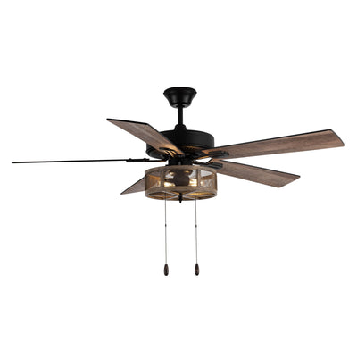 52 Carbon Loft Brushed Metal Farmhouse LED Ceiling Fan