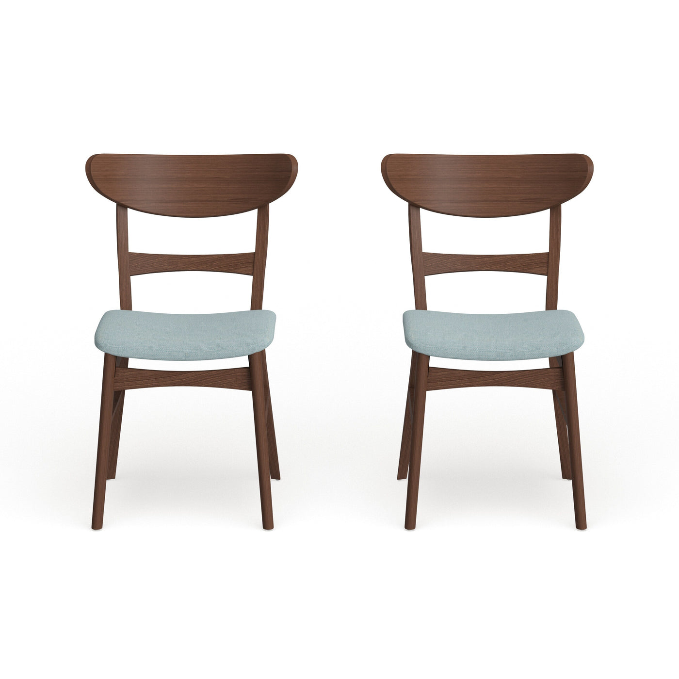 Abrielle Mid-Century Modern Upholstered Rubberwood Dining Chair (Set of 2) by Christopher Knight Home