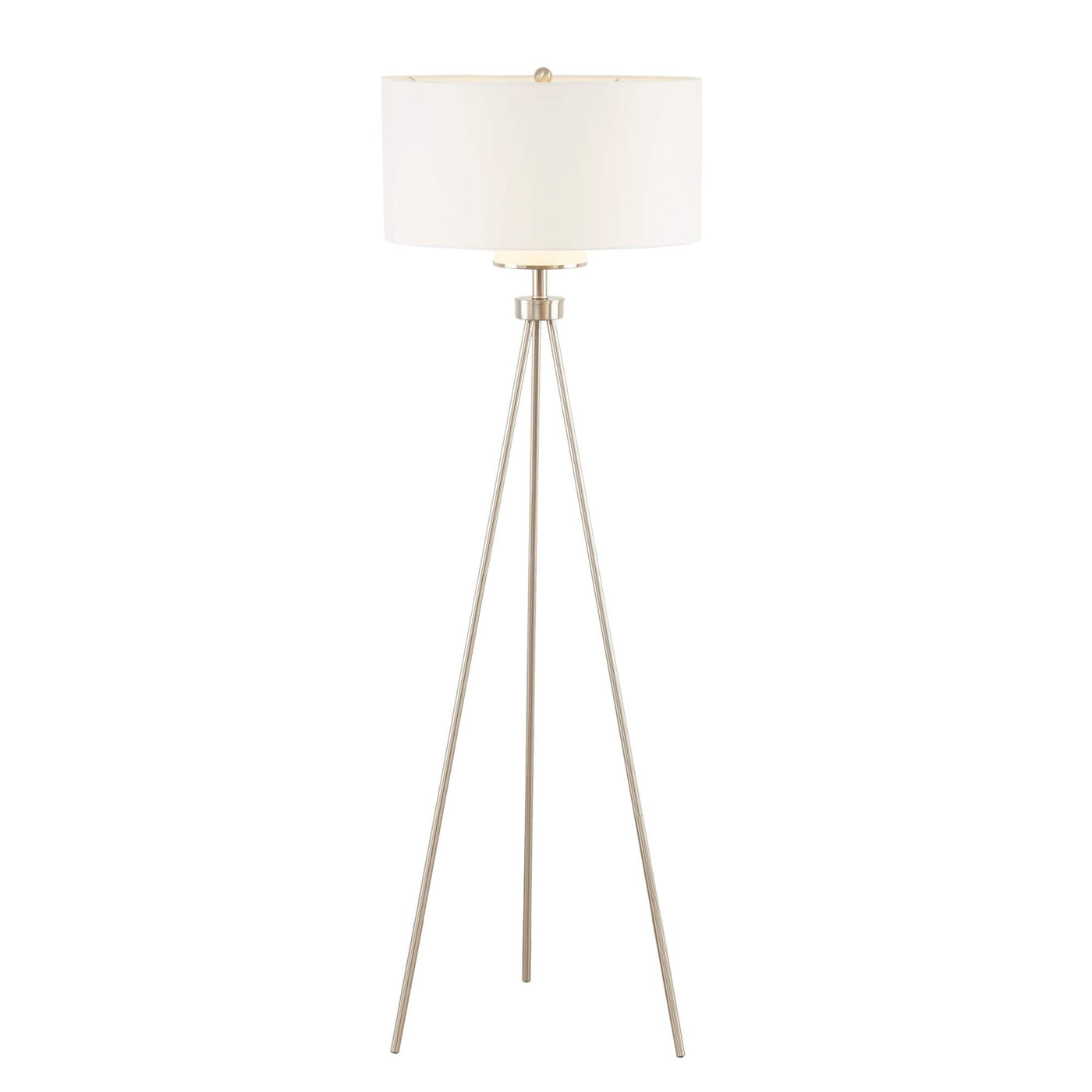 INK+IVY Pacific Metal Tripod Floor Lamp with Glass Shade