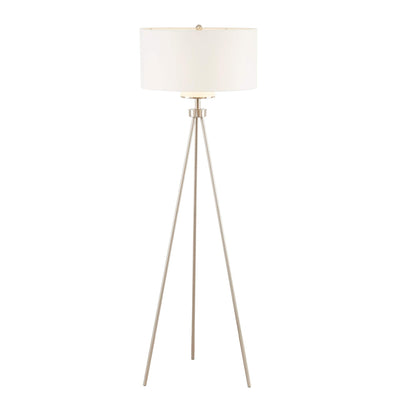 INK+IVY Pacific Metal Tripod Floor Lamp with Glass Shade