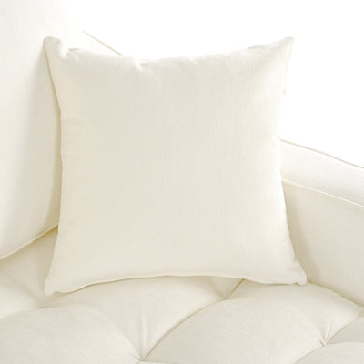 Chenille Chaise Lounge Sofa Bed, Upholstered Sofa Couch with Tufted Backrest and 2 Detachable Pillows for Living Room