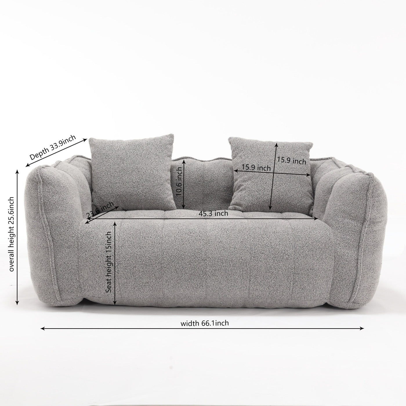 Comfortable square recliner sofa