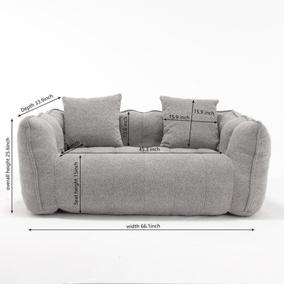 Comfortable square recliner sofa