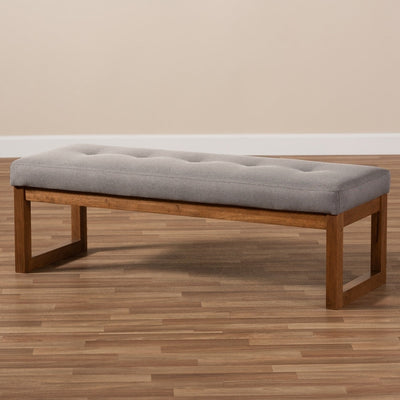 Contemporary Fabric Upholstered Bench by Baxton Studio
