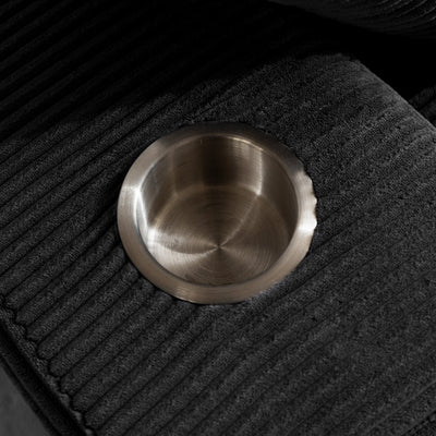 Corduroy Upholstered Memory Foam Sofa With Ottoman Upholstered Bean Bag Couch - 48.4Lx67.7Wx24.4H