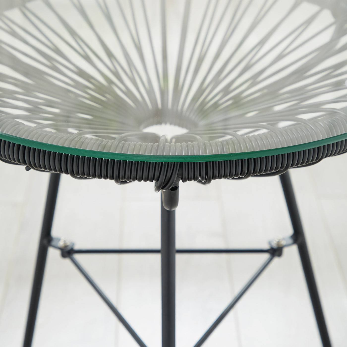 Corvus Sarcelles 3-Piece Modern Wicker Acapulco Bistro Set