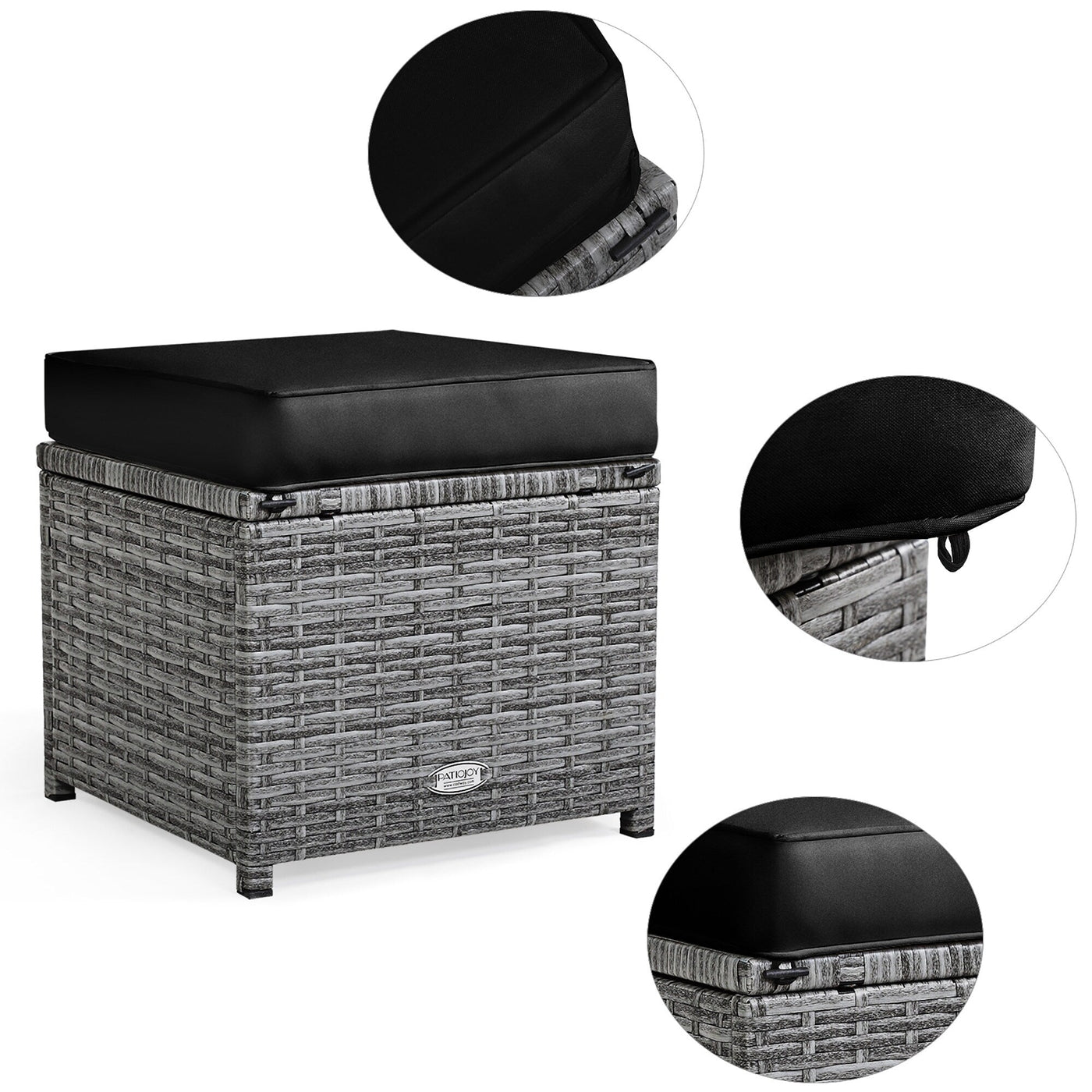 Costway 7 PCS Patio Rattan Dining Set Sectional Sofa Couch Ottoman - See Details