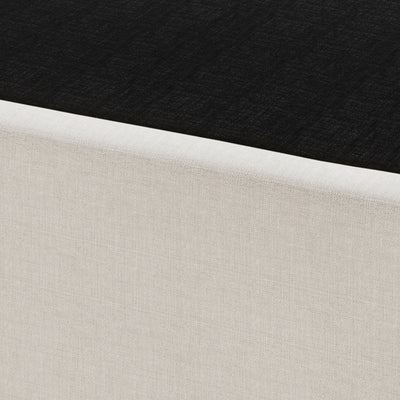 CraftPorch Solid Wood 5-Inch Box Spring Foundation with Wood Slats with Warm Grey Linen Cover