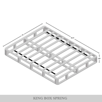 CraftPorch Solid Wood 8-Inch Box Spring Foundation with Wood Slats