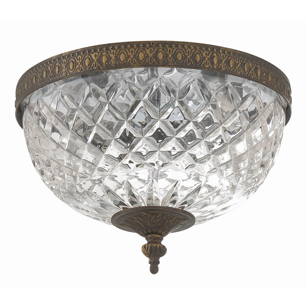 Crystorama 2 Light Crystal Flush Mount - 10W x 8H x 10D