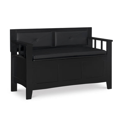 Dahlia Wood Flip Top Storage Entryway Bench