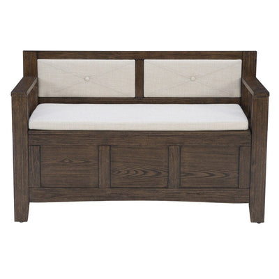 Dahlia Wood Flip Top Storage Entryway Bench