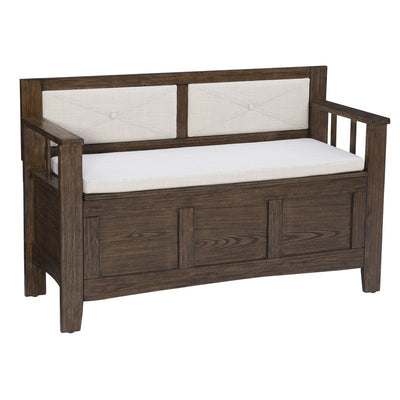 Dahlia Wood Flip Top Storage Entryway Bench