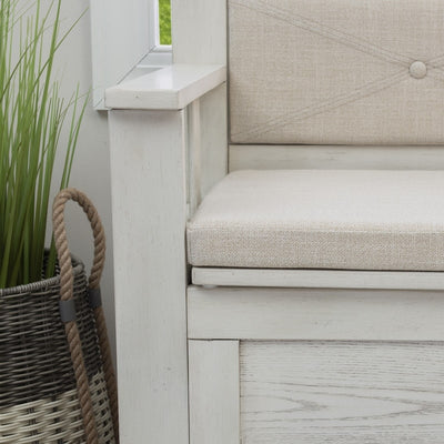 Dahlia Wood Flip Top Storage Entryway Bench