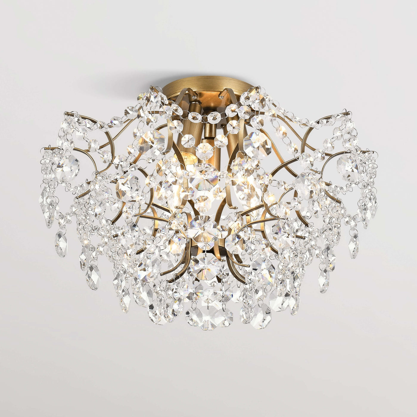 Dalia Elegant Indoor 3-light Crystal Flush Mount