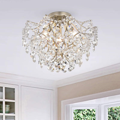 Dalia Elegant Indoor 3-light Crystal Flush Mount