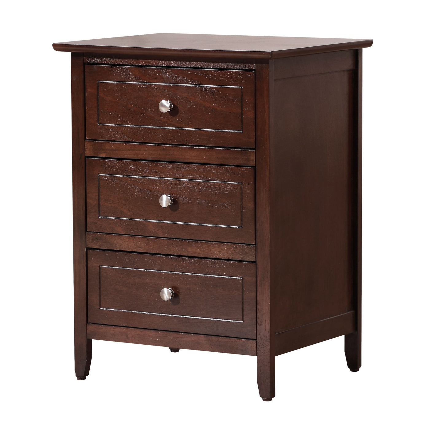 Daniel 3-drawer Transitional Wooden Nightstand