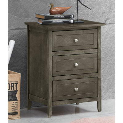 Daniel 3-drawer Transitional Wooden Nightstand
