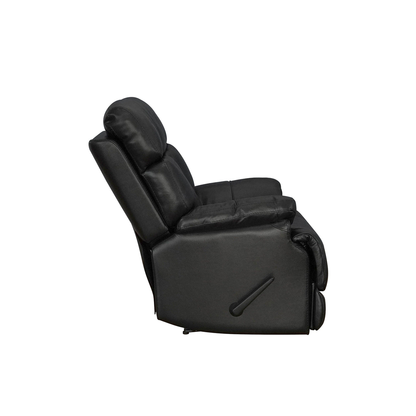 Davin Top Grain Leather Genuine leather Brown Extendable Footrest Manual Recliner