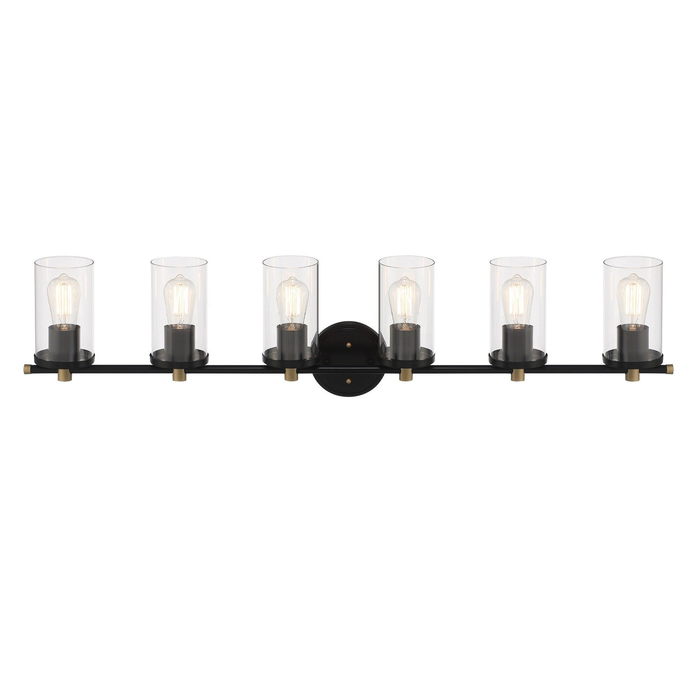 Decatur 6-light Modern Farmhouse Black/ Gold Bathroom Vanity Light with UL Certified