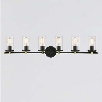 Decatur 6-light Modern Farmhouse Black/ Gold Bathroom Vanity Light with UL Certified
