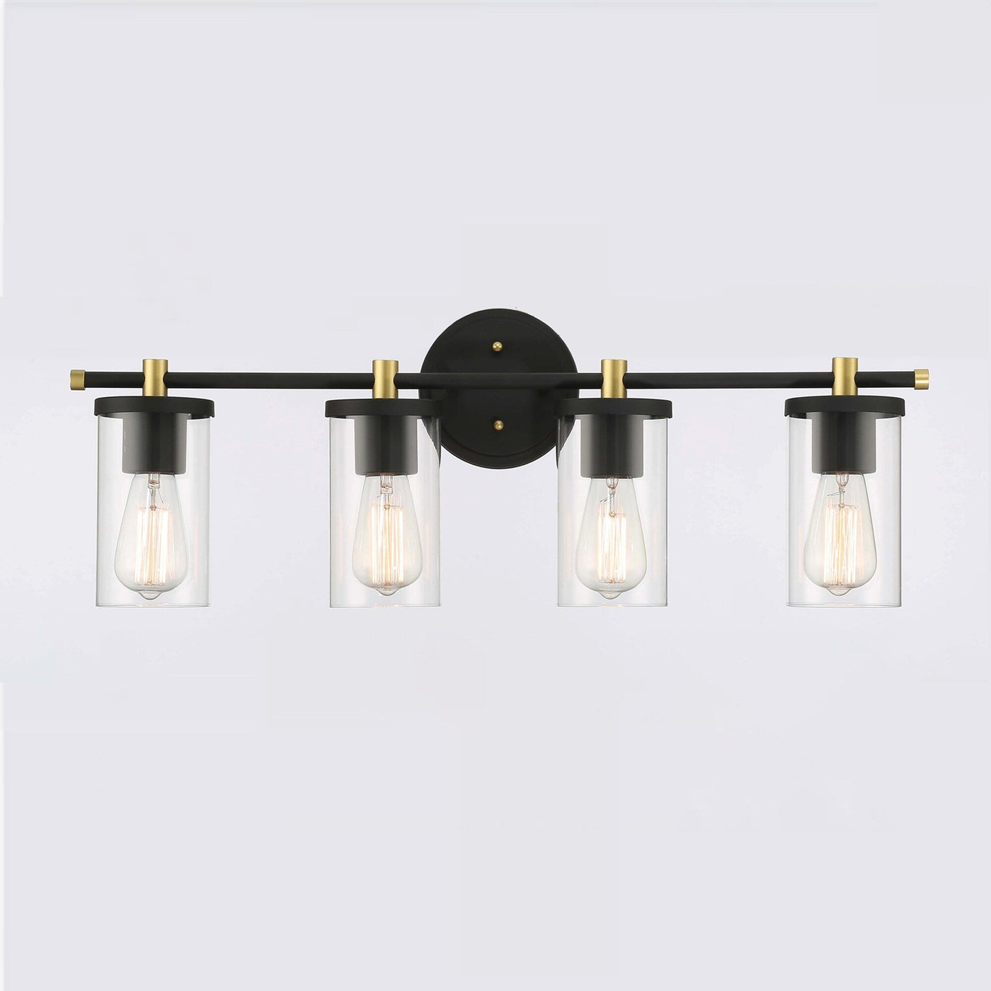 Decatur 6-light Modern Farmhouse Black/ Gold Bathroom Vanity Light with UL Certified