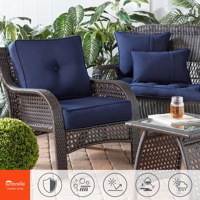 Sunbrella 2-Piece Premium Deep Seat Outdoor Cushion Set