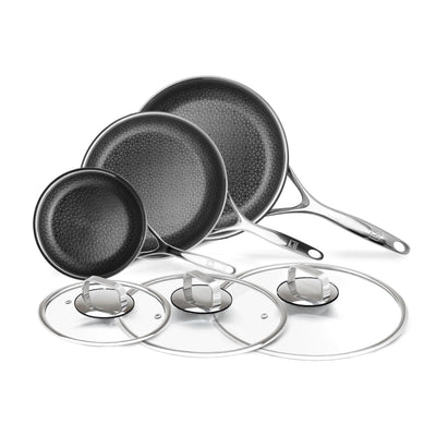 DiamondClad 6pc Hybrid Nonstick Frying Pan Cookware Set