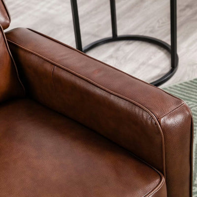 Pushback Recliner Chair, Fabric Armchair Push Back Recliner with Rivet Decoration, Single Sofa Accent Chair