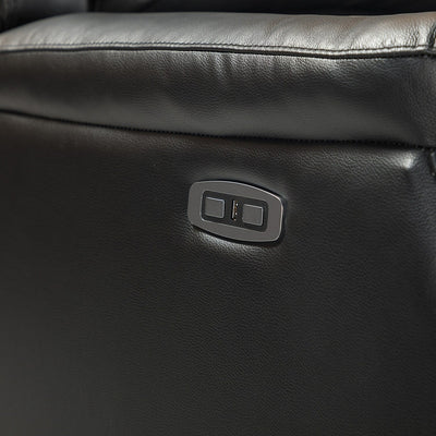 Eduardo Genuine Leather Power Recliner with USB Port Set of 2