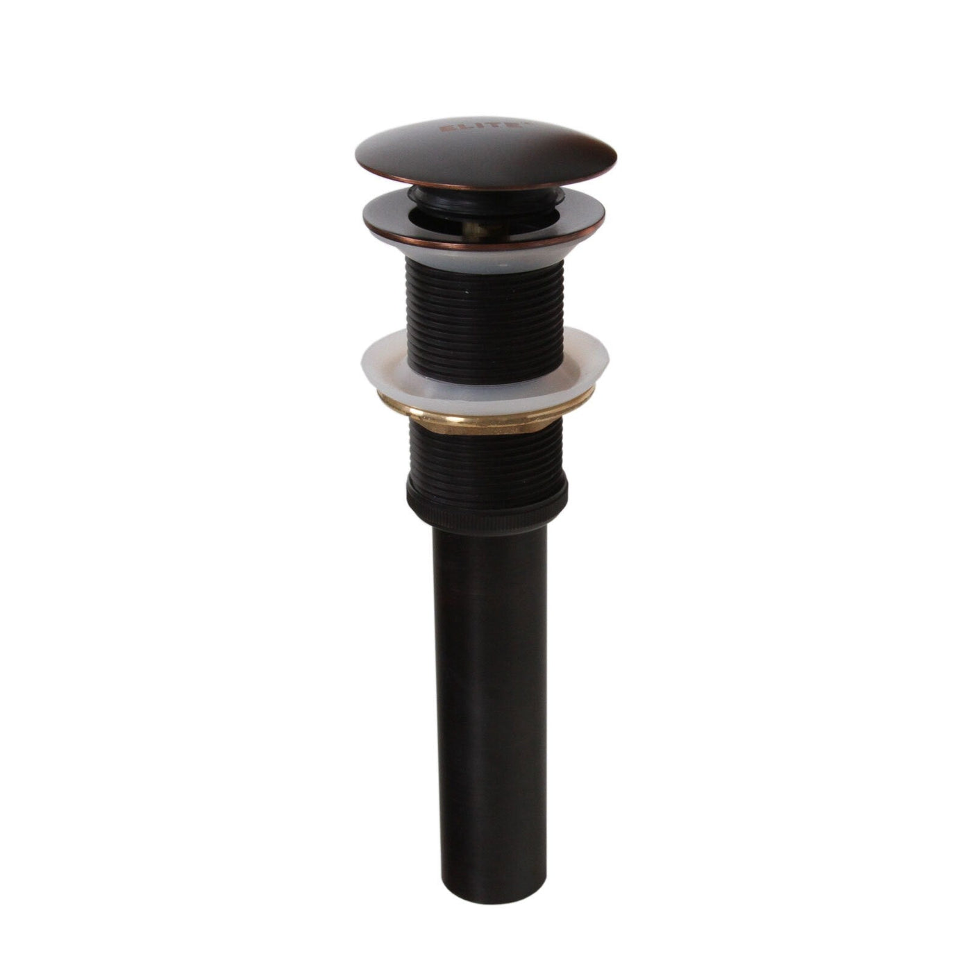 Elite Oil-rubbed Bronze Tall Single-handle Bathroom Vessel Faucet and Pop-up Drain