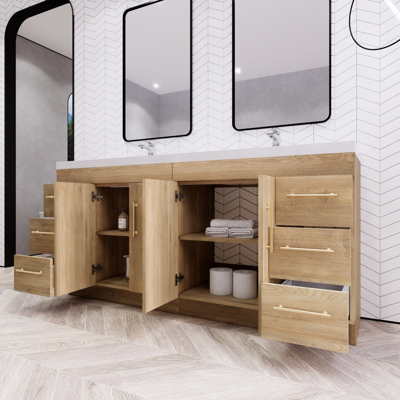 Eliza 72'' Freestanding Vanity with Double Sink