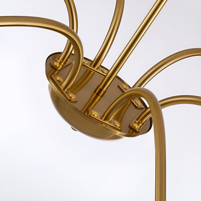 6-Light Classic French Minialist Chandelier with Candle-Style Lighting