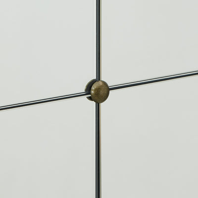 Fantina Antique Silver Paned Wall Mirror by iNSPIRE Q Classic