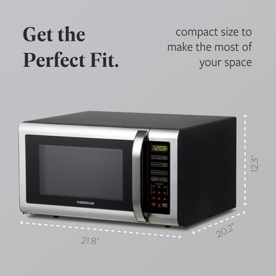 Farberware 1.6 Cu. Ft. Microwave Oven, Brushed Stainless Steel